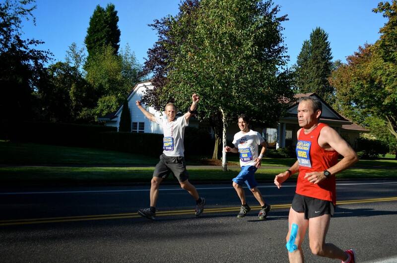 Brian racing the Portland Marathon