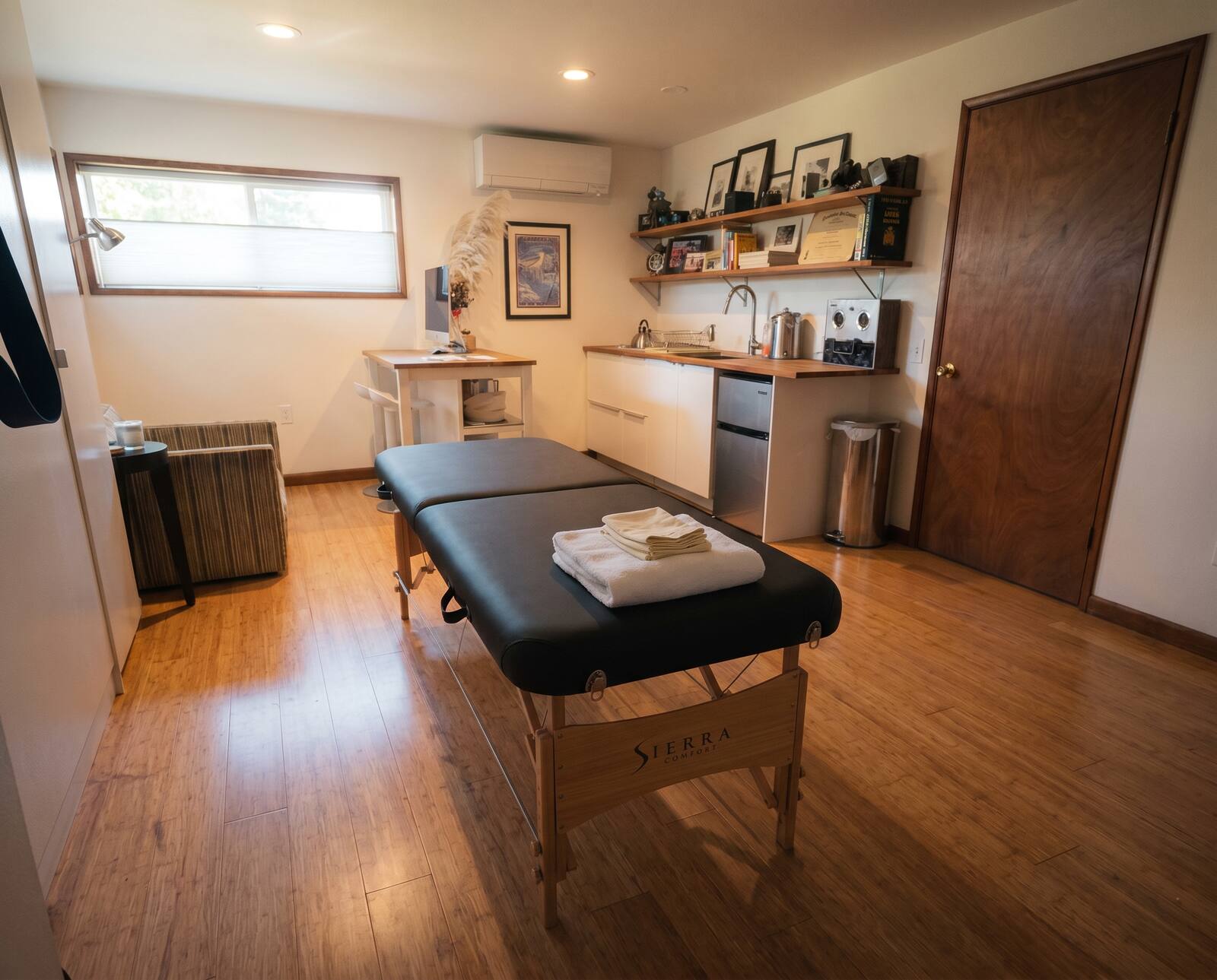 The wildPaTh studio — exam table, natural light
